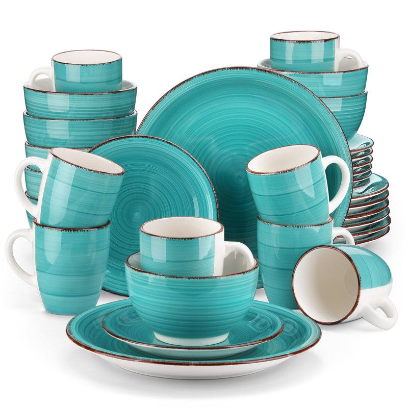 32 Piece Dinnerware Set, Service for 8 , Blue