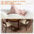 Antique-style Brown Solid Wood Rectangular Dining Table And Chair Set-116094555-116094557