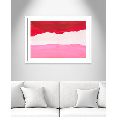 «Sahara Rose», reproduction de peinture acrylique encadrée