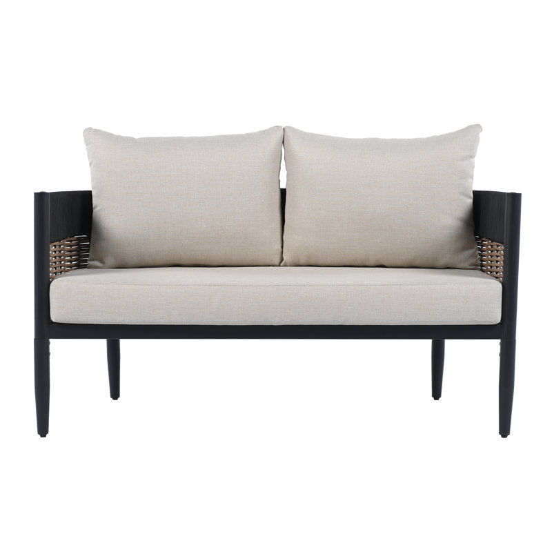 Harrison Outdoor 2 - Piece Conversation Set, Taupe