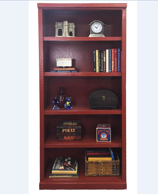 Irie Bookcase, Rustic Red