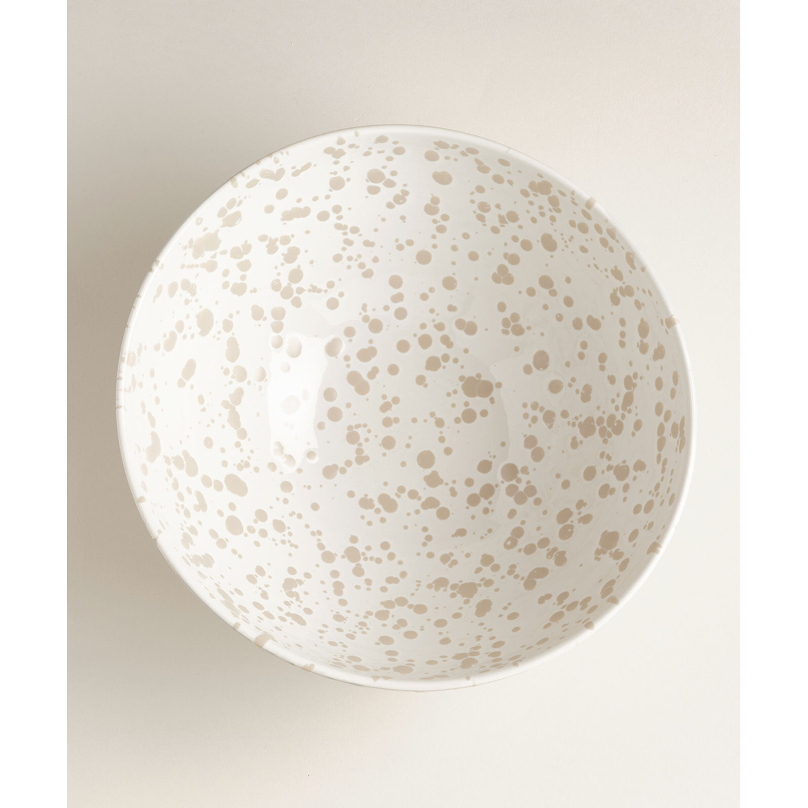 Splatter Serving Bowl, Beige