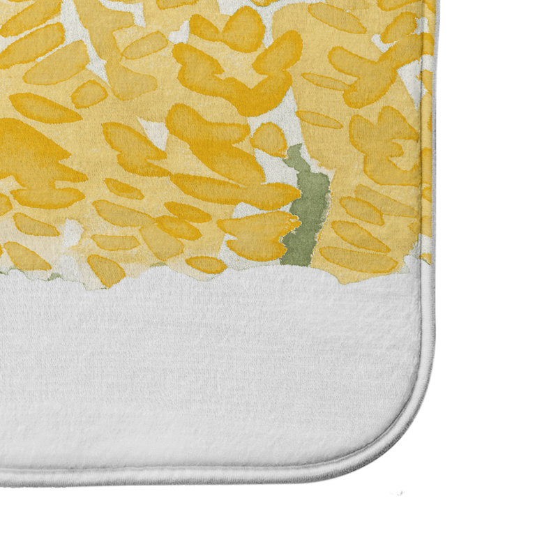 Tapis pour salle de bain Louque, l 24 po x L 36 po, Jaune