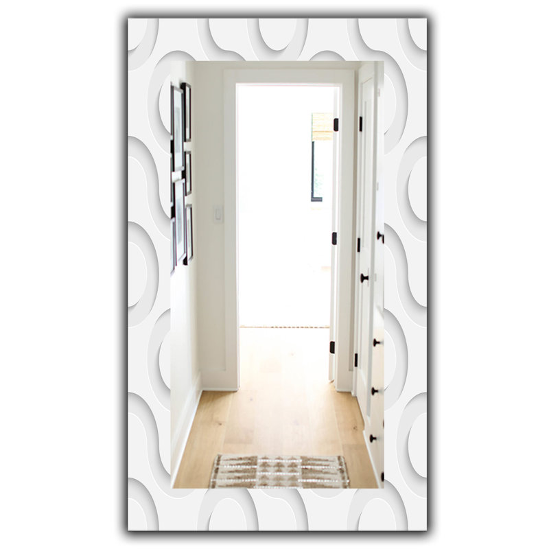 Miroir mural 15 mid-century scandinave, H 39,4 po x l 29,5 po, Géométrique 1