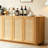 64-Inch Wooden Sideboard With Rattan Accents For Hallway-116110971