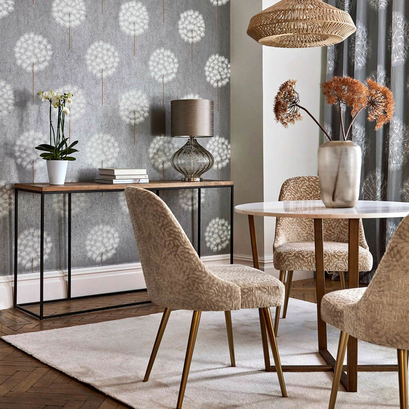 Amity 10.05m x 52cm Wallpaper Roll, Slate/Putty