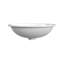 Petit lavabo de salle de bain encastré en porcelaine vitreuse ovale blanc Cheviot Products
