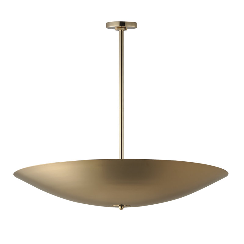 Vesta 1 - Light LED Pendant, French Gold, 4.75" H x 23.5" W x 23.5" D, French Gold