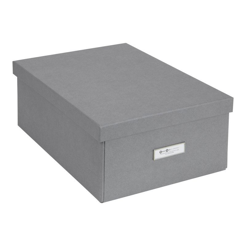 Boîte de rangement pliable Bigso Katia - Boîte de rangement pour photos avec couvercle, H 6,4 po x l 11,3 po x P 15,4 po