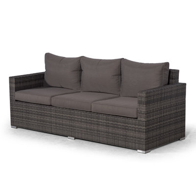 Villareal 201cm Wide Rectangle Patio Sofa with Cushions