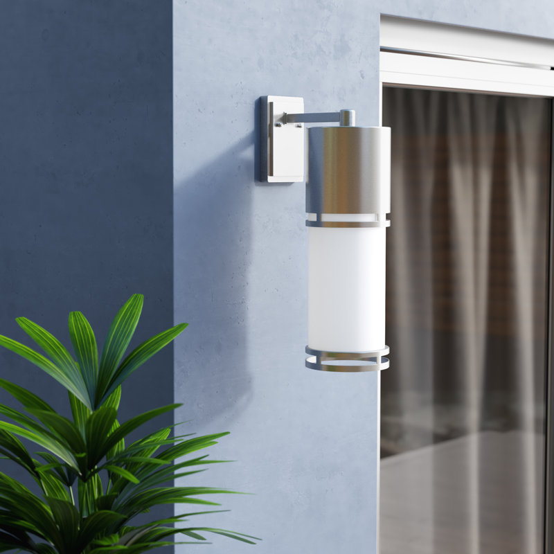 Baniya Glass LED Wall Light, Brushed Aluminum