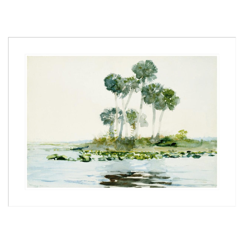 St. Johns River Florida par Winslow Homer, impression giclée encadrée, H 22,44 po x l 29,5 po