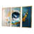 Toile avec cadre flottant or