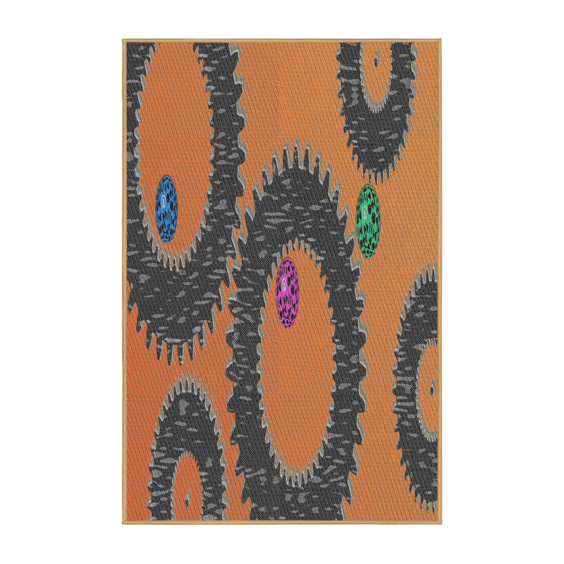 Tapis orange, Rectangle 5 pi x 7 pi