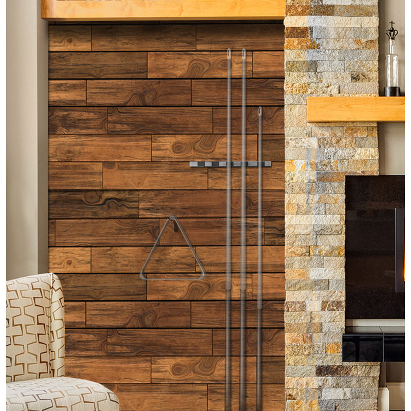 Panneau de lattes texturé grain de bois 24 po x 48 po, Bois de rose
