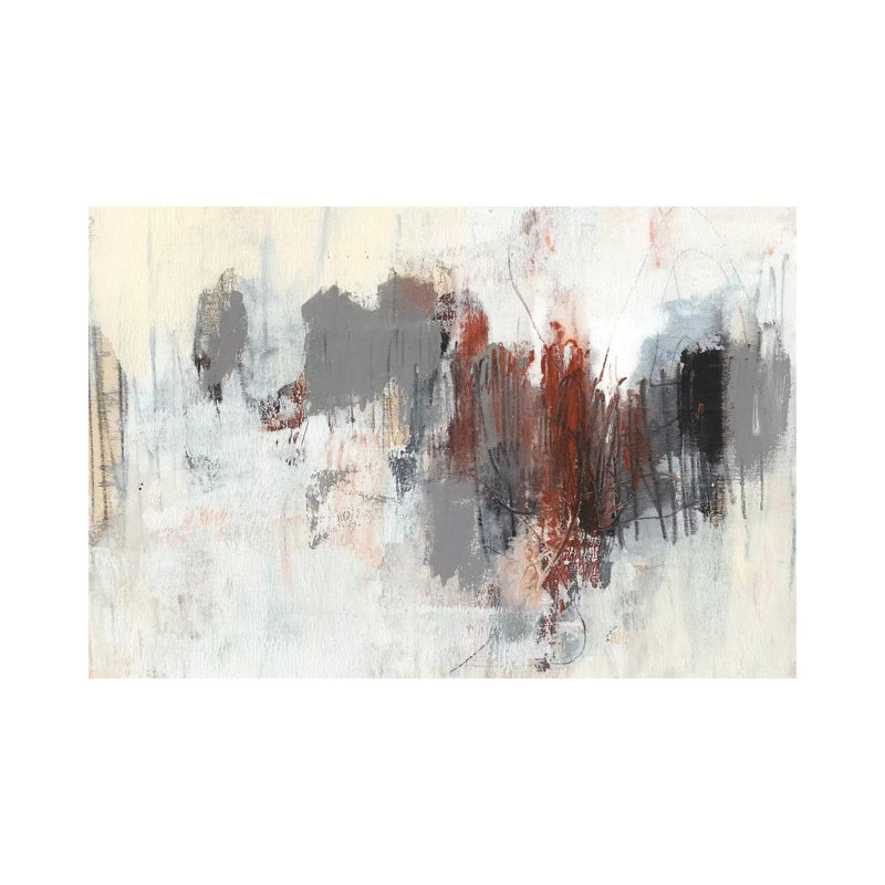 Neutrals And Rust I by Jennifer Goldberger - Wrapped Canvas Print, 30.48 cm H x 45.72 cm W
