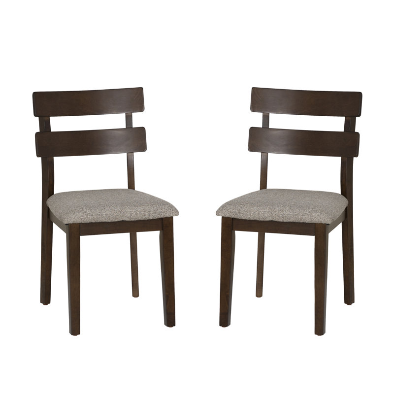Eickhoff Solid Wood Ladder Back Side Chairs, Grey, Brown