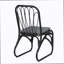 Ensemble de salle à manger d'extérieur en osier 7 pièces, table en rotin et chaises pour 6 pour terrasse, terrasse, porche, brun et noir