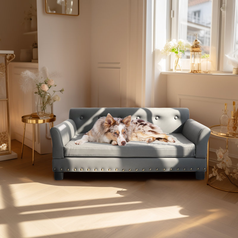 Tornillo Leather Pet Bed, Large (15.7" H x 40.2" W" D x 28.3)