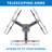 Mount-It Adjustable Triple Screen TV Ceiling Mount | Multi-Display Commercial Grade Ceiling Bracket