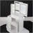 Small Size Left Bedside Cabinet Vanity Table + Cushioned Stool, 2 AC+2 USB Power Station, Hair Dryer Bracket, Extra Large Touch Control Sliding LED Mirror, Tri-Color Switching, EPA,GCC,UL Certificate-204122230