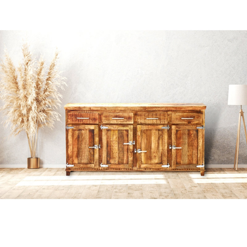 Dov Mango Solid Wood Sideboard, 40" H x 80" W x 16" D