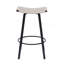 Tabourets de bar à hauteur de comptoir, chaises de cuisine tissées à la main sans dossier avec repose-pieds rond, ensemble de 2 tabourets de pub en PVC pour l'intérieur et l'extérieur
