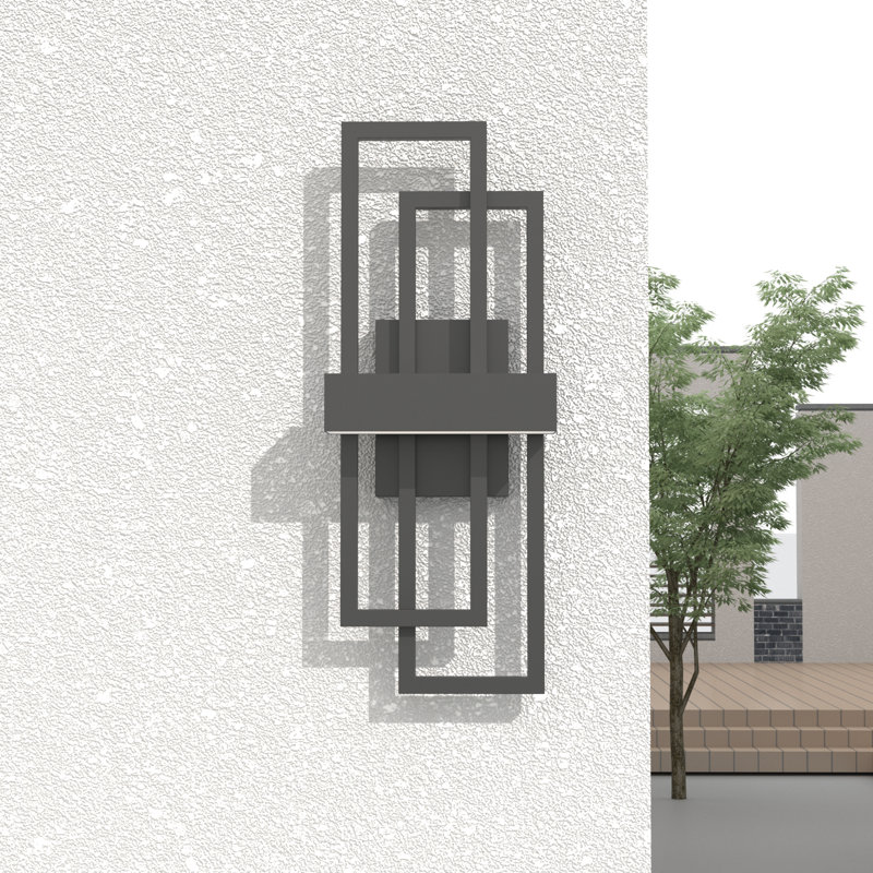 Brandalynn Iron Dimmable Integrated LED Outdoor Wall Light, 20" H x 7.8" W x 4.5" D, Polished Gold