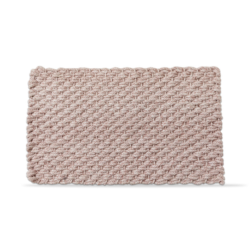 Paillasson tissé à la main rosé uni