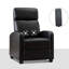 Fauteuil inclinable manuel avec massage de 25,6 po de largeur, moderne et rembourré
