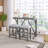 3-Piece Farmhouse Counter Height Dining Set: Table & Upholstered Stools, USB Port-572051557
