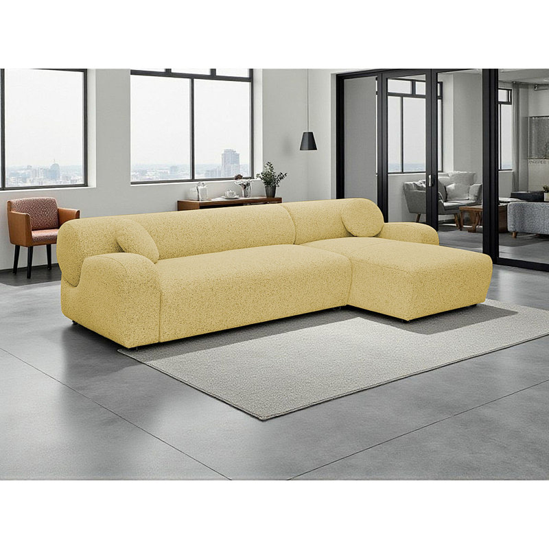 4 Seater Corner Sofa, Right Hand Facing, Yellow