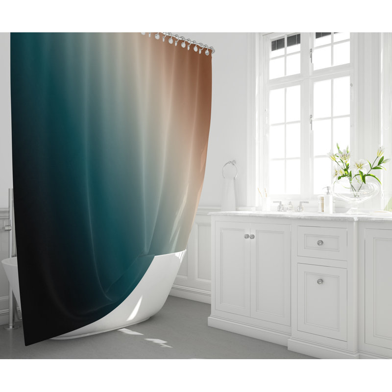 Rideau de douche simple Quietwood Ombre, H 72 po x l 70 po