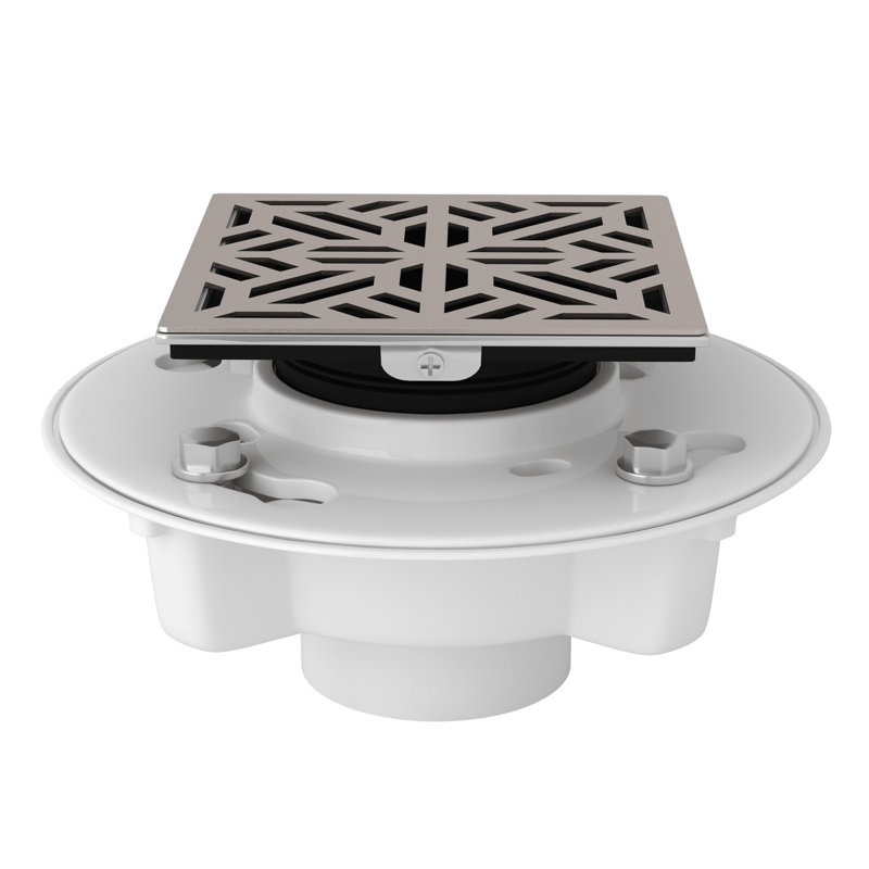Rohl PVC 2" X 3" Drain Kit With 3144 Mosaic Decorative Cover, Satin Nickel