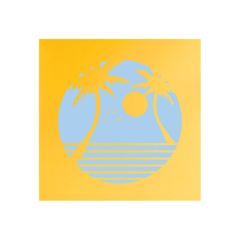 Nautical & Beach Non-Wall Damaging Wall Decal, Light Blue