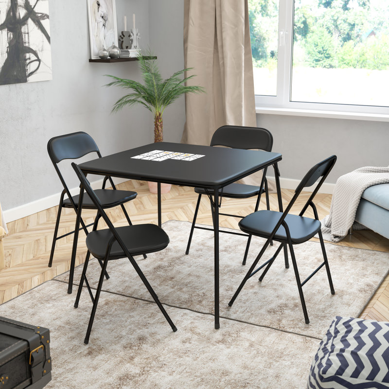 5 Piece Folding Card Table and Chair Set