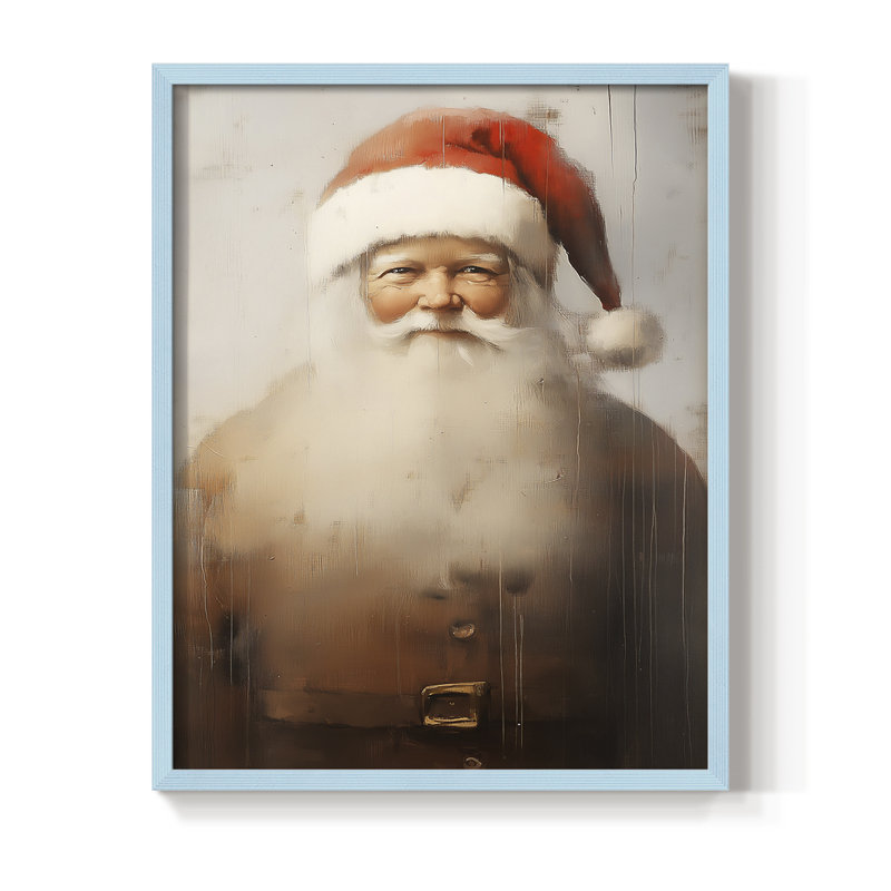 «Christmas Holiday Art», série 2-CDXVII, reproduction encadrée - bois massif, H 11 po x l 9 po, Bleu