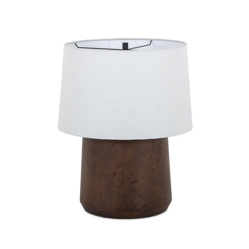 Daxton Table Lamp, Light Mappa Burl