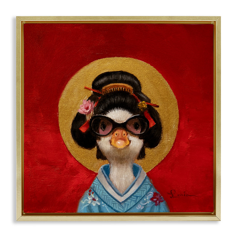 Art mural sur toile flottant, cadre traditionnel, par Lucia Heffernan, Cadre flottant métallique doré, H 25 po x l 25 po