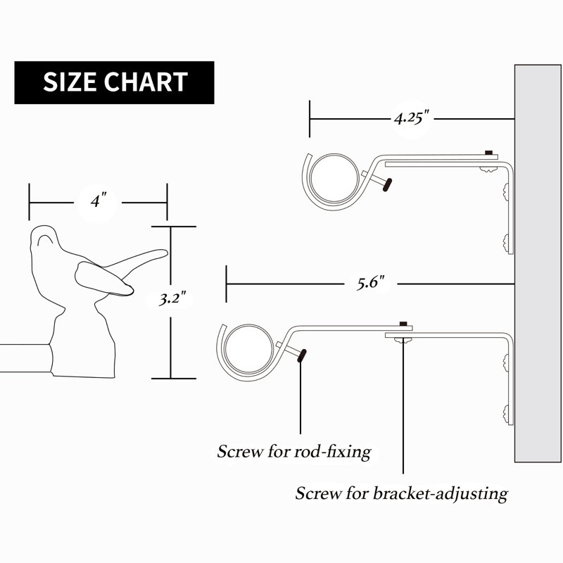Country White Adjustable Metal Curtain Rod with Bird Finials