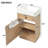 Bathroom Vanity With Reversible Resin Sink, Cabinet With Adjustable Shelf And Elegant Zinc Alloy Handles