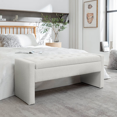 Rasner Upholstered Flip Top Storage Bench