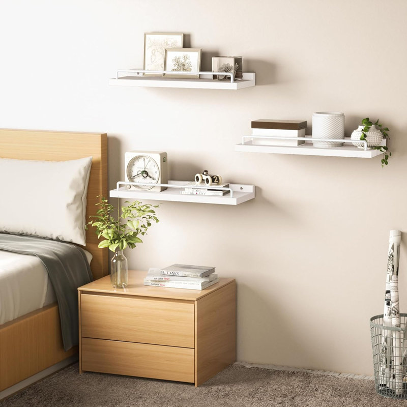 Floating Shelves, 3 Pcs, White