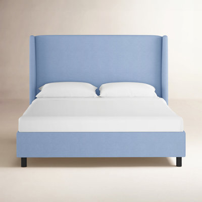 Tilly Linen Upholstered Wingback Bed