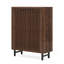Armoire à chaussures en bois à 6 niveaux avec portes à persiennes-1068054678