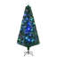 Sapin de Noël artificiel illuminé de 6 pi avec branches réalistes, 24 lumières DEL multicolores, fibre optique et 230 pointes