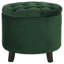 Repose-pieds de rangement rond en velours Hemi de 20,8 po Hemi-22170425