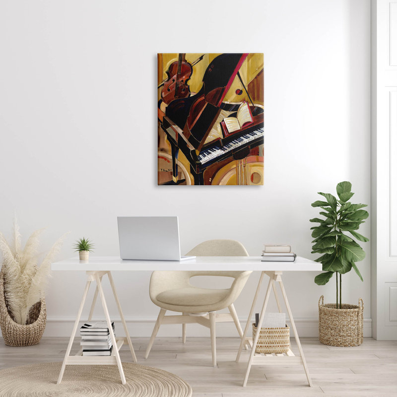 «Musical Instruments Modern Piano Canvas» par Paul Brent, H 40 po x l 30 po x P 1,5 po