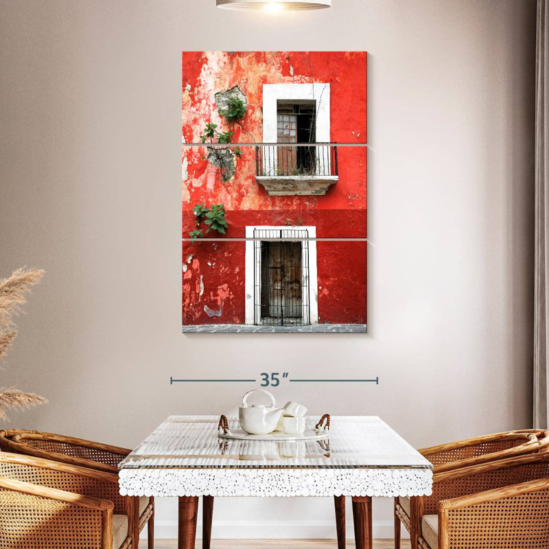 Lilie Red Facade, 57" H x 36" W