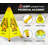 Cone Triangular Shaped Caution Wet Floor Sign